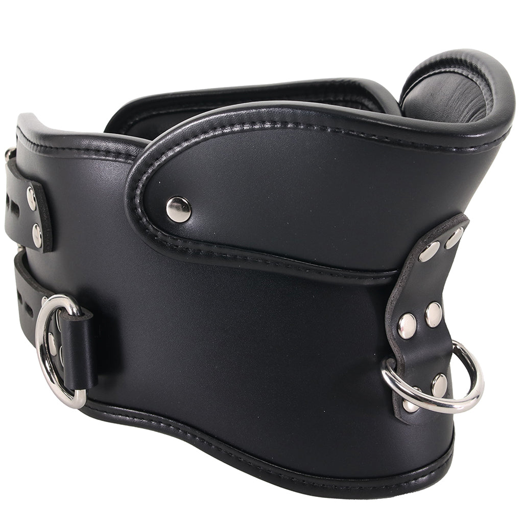 Master Series Rigid Posture Collar with Chin Brace Bondage and Fetish > Leashes and Collars - Tophatter Daily Deals
